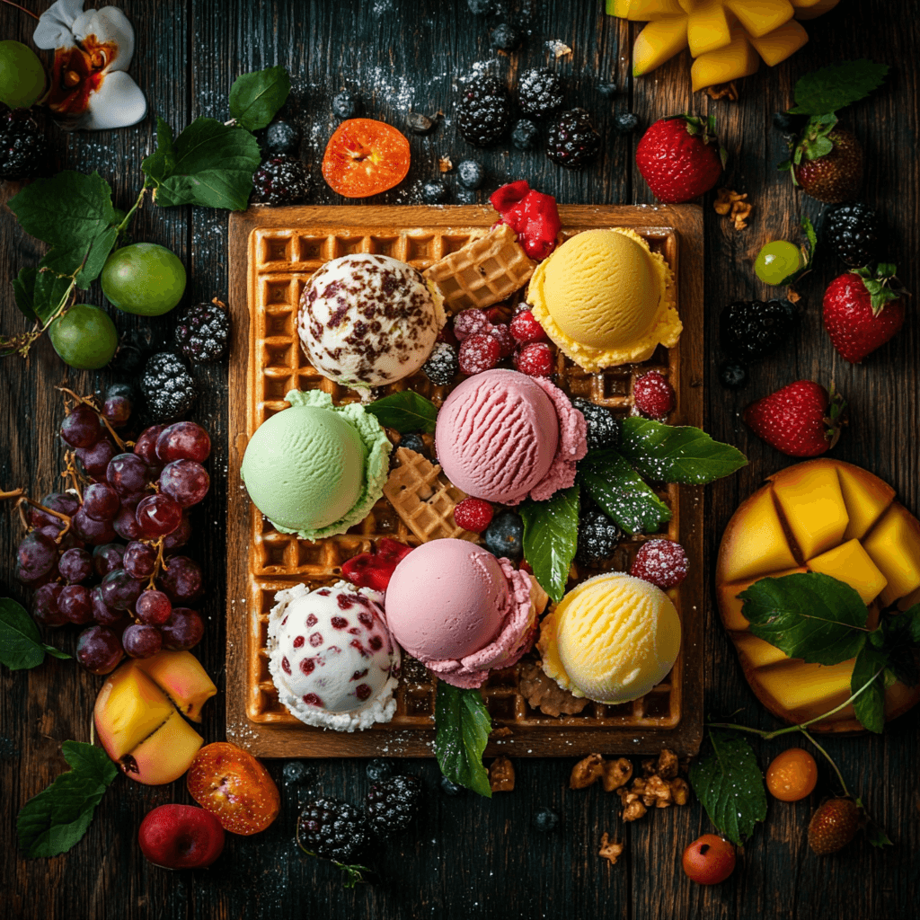 maty_recipes_A_beautiful_artistic_arrangement_of_different_ic_68018c67-d689-47e0-bc54-3ad2167a6a15_2 Waffle Ice Cream