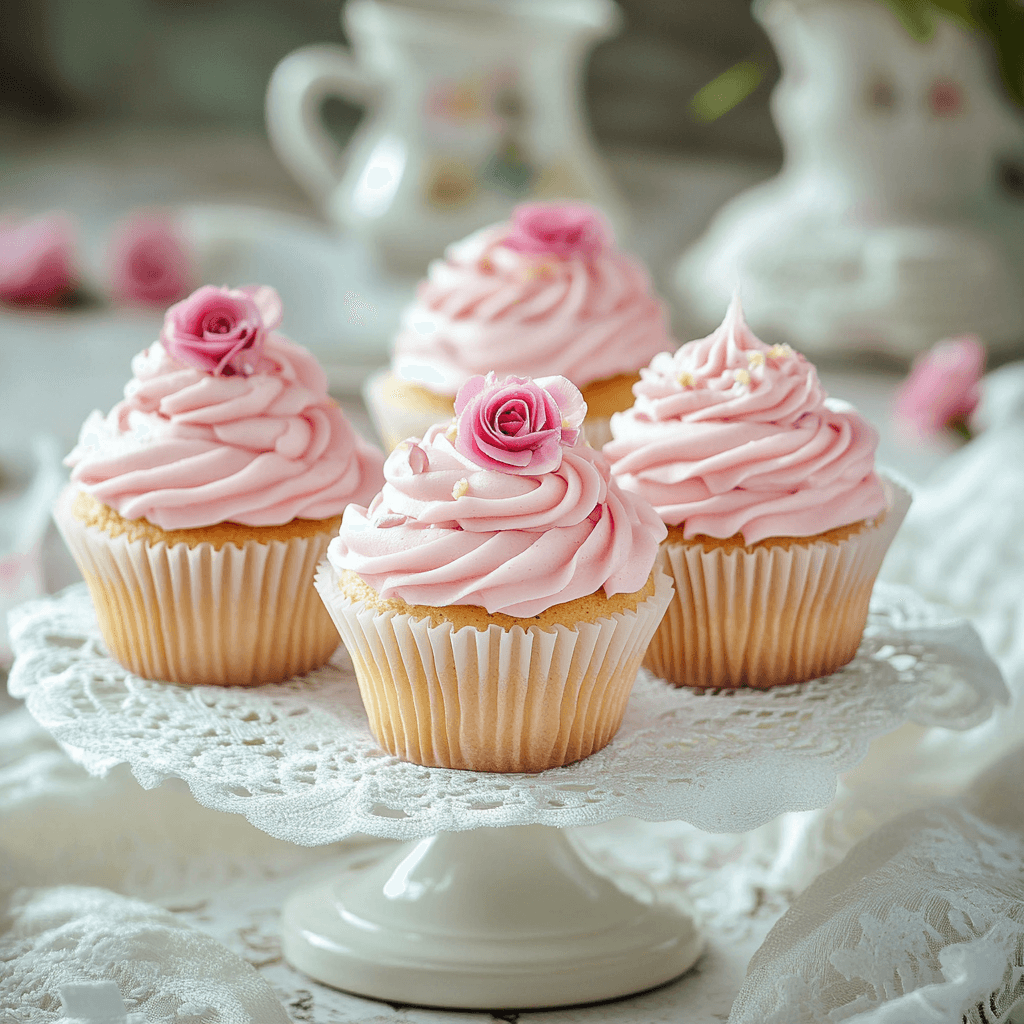 maty_recipes_A_finished_cupcake_display_with_pink_cupcakes_el_6e399311-2f54-445c-a2b8-b52415c37cae_3 Pink Cupcakes