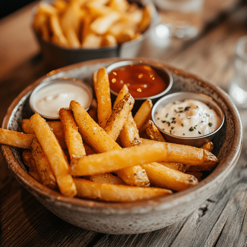 maty_recipes_A_rustic_table_setting_featuring_a_heaping_bowl__12abba3a-fa06-42b7-a108-5ebcd2e037e3_0 Battered Fries