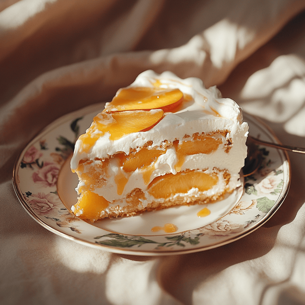 maty_recipes_Slice_of_peaches_and_cream_cake_on_a_delicate_fl_11e10c7c-366e-4007-9fc1-3aa79cd181a5_2 Peaches and Cream Cake